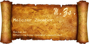 Melczer Zsombor névjegykártya
